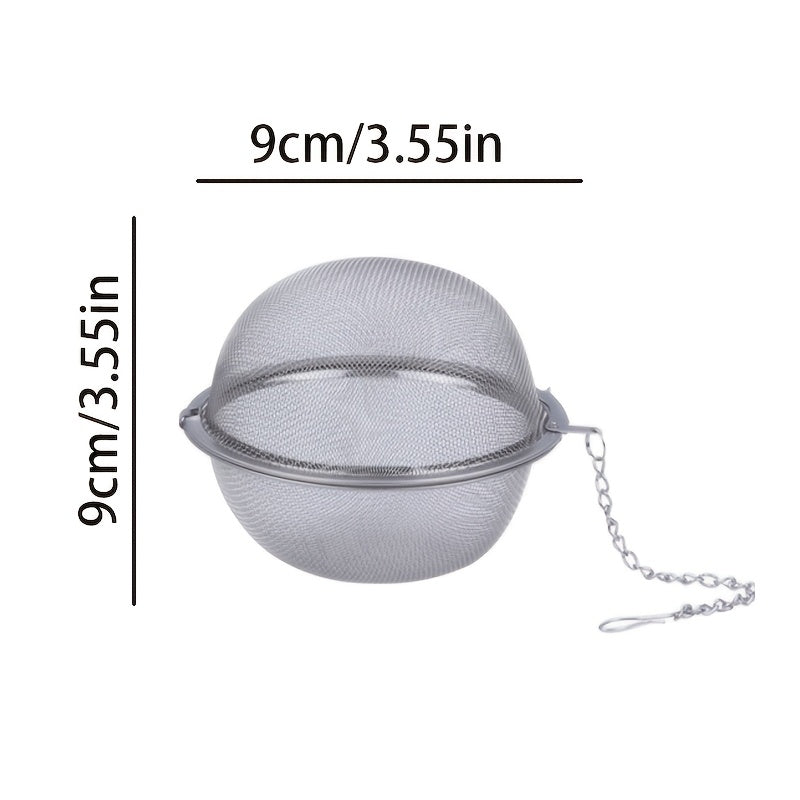 Stainless Steel Seasoning Infuser Ball - Perfect for Tea Leaves & Spices in Soup, Marinades for Meat - Great for Holiday Cooking (Christmas, Halloween, Easter, Hanukkah, Thanksgiving)