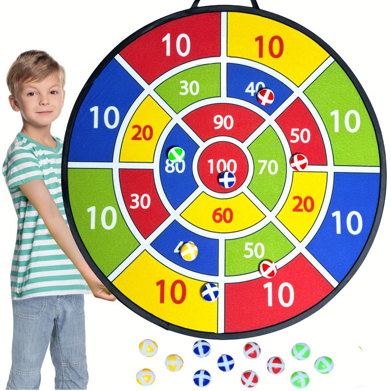 Get ready for hours of fun with the 12-piece Sticky Dart Board Game Set! Perfect for indoor or outdoor play, this interactive party game is a great way for families to bond. This educational throwing toy for kids makes a perfect Christmas, Halloween, or