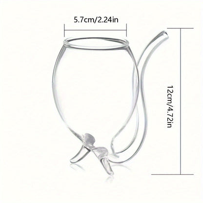 Glass vampire wine glasses are equipped with a built-in straw, making them perfect for creative cocktails, juice, wine, and other beverages. Ideal for parties, camping, and everyday use, these glasses also make great birthday gifts, couple dating