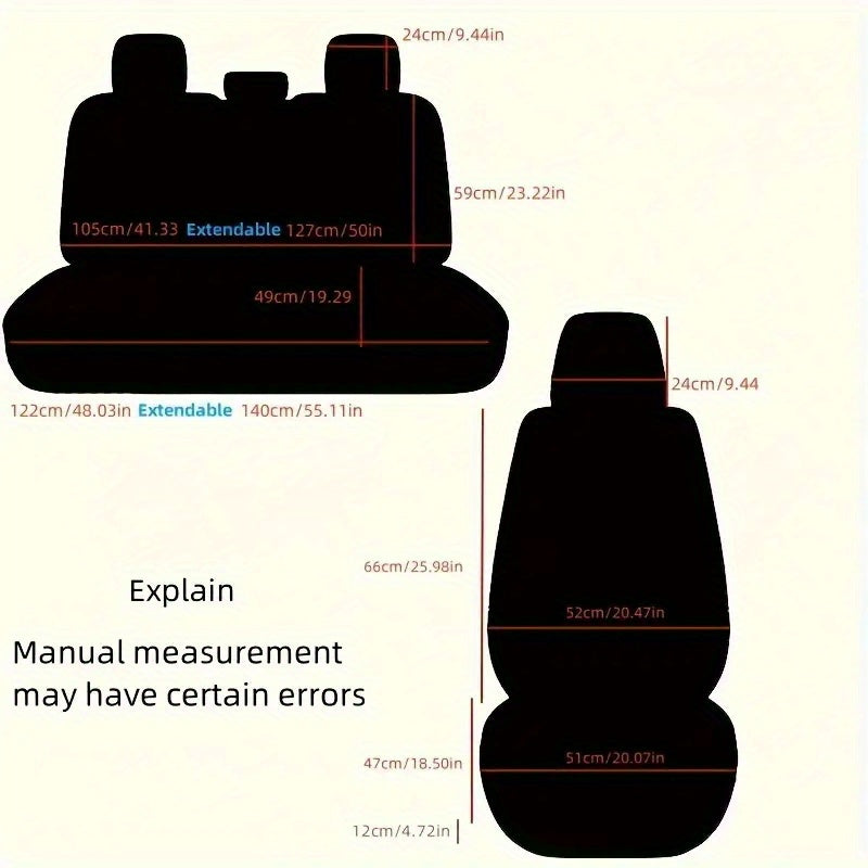 Universal Four Seasons Car Seat Cover made of PU Leather compatible with 95% of Five-seater Models.