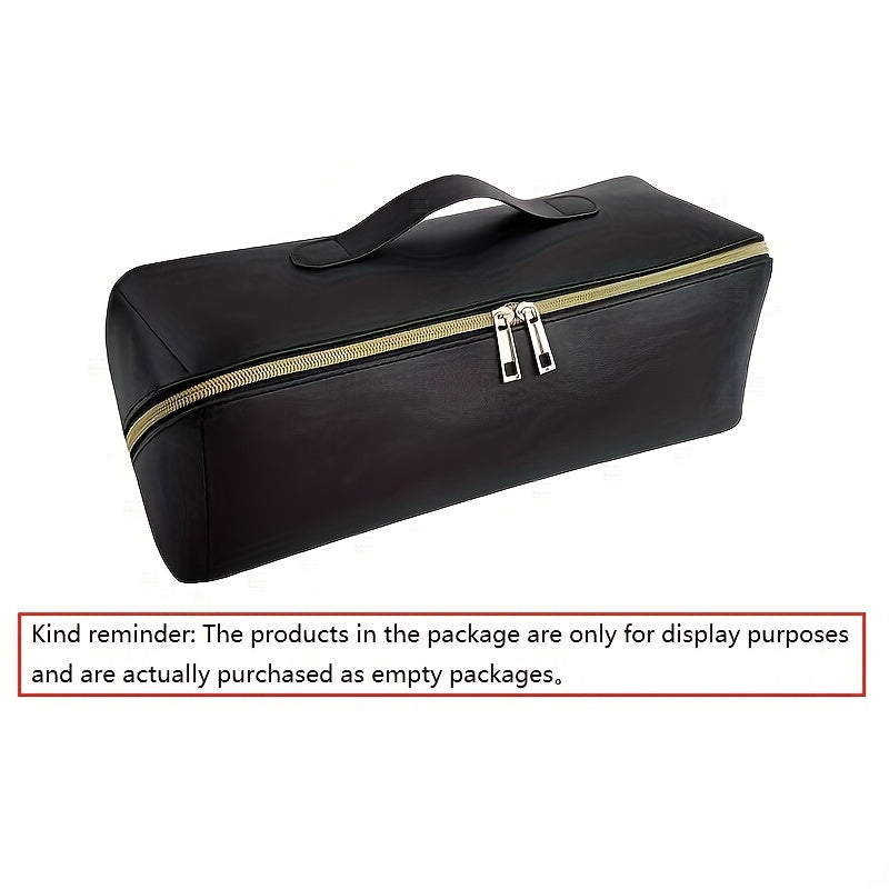 Bag for storing hair dryers and curling irons while traveling.