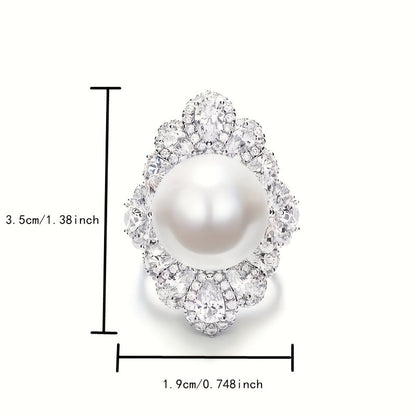 Luxurious 925 Silver Dual-Wear Freshwater Pearl Ring with Natural December Birthstone, Perfect for Everyday or Party Wear