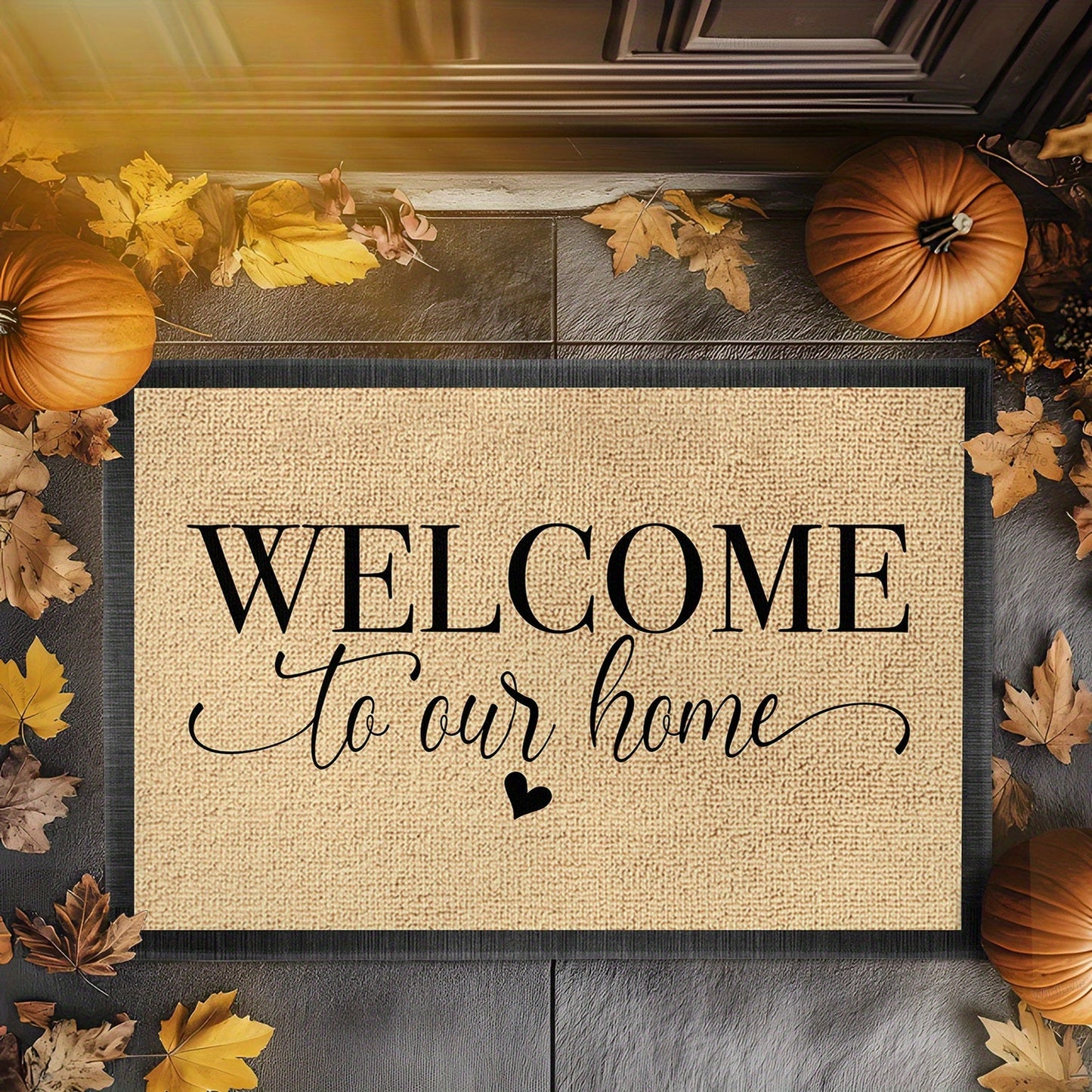 Cozy Up with our "Home Sweet Home" Non-Slip Door Mat - Made with Long-Lasting Polyester, Easy to Clean in the Washing Machine, Ideal for Kitchen and Home Decor, Stylish Print Design, Soft and Durable