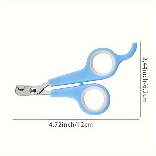 Pet nail clippers for cats and small dogs, made of durable stainless steel without the need for batteries.