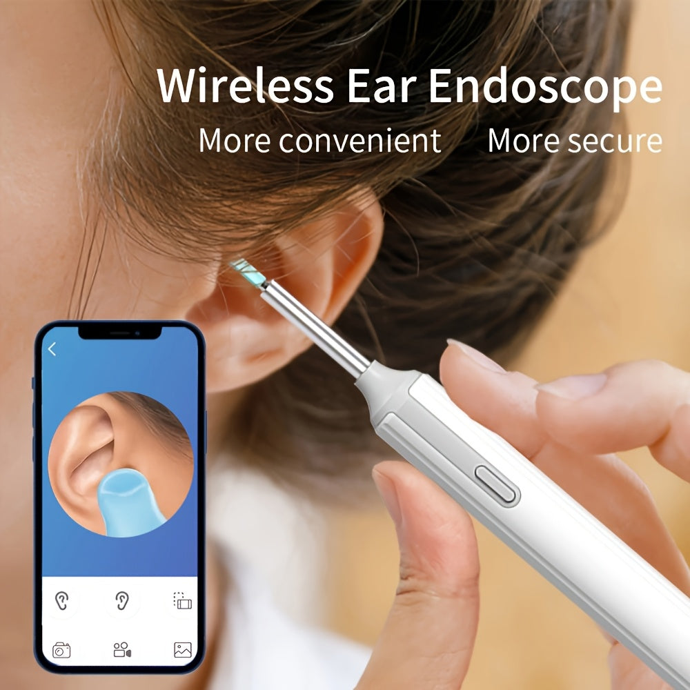 Cuckoo Yun Ear Wax Removal Tool with camera, USB-powered, rechargeable, Wi-Fi, HD scope, LED lights, and 6 ear picks. Perfect gift for earwax removal.