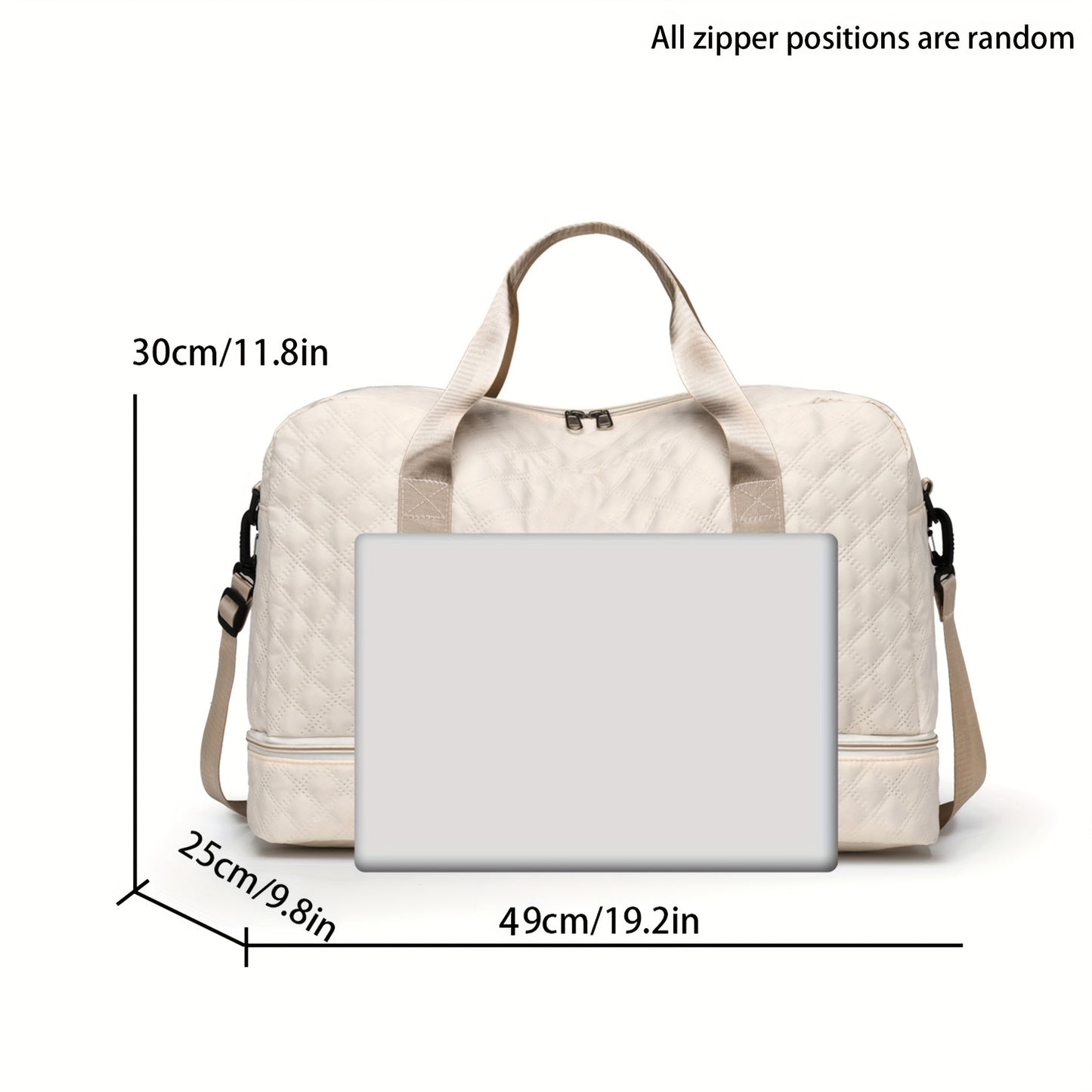 Minimalist solid color travel bag with a large capacity and lightweight design for on-the-go use.