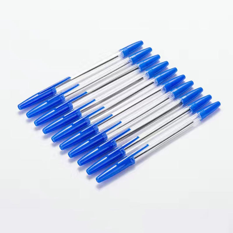 10 Round Ballpoint Pens, 0.7mm Tip, 3 Colors