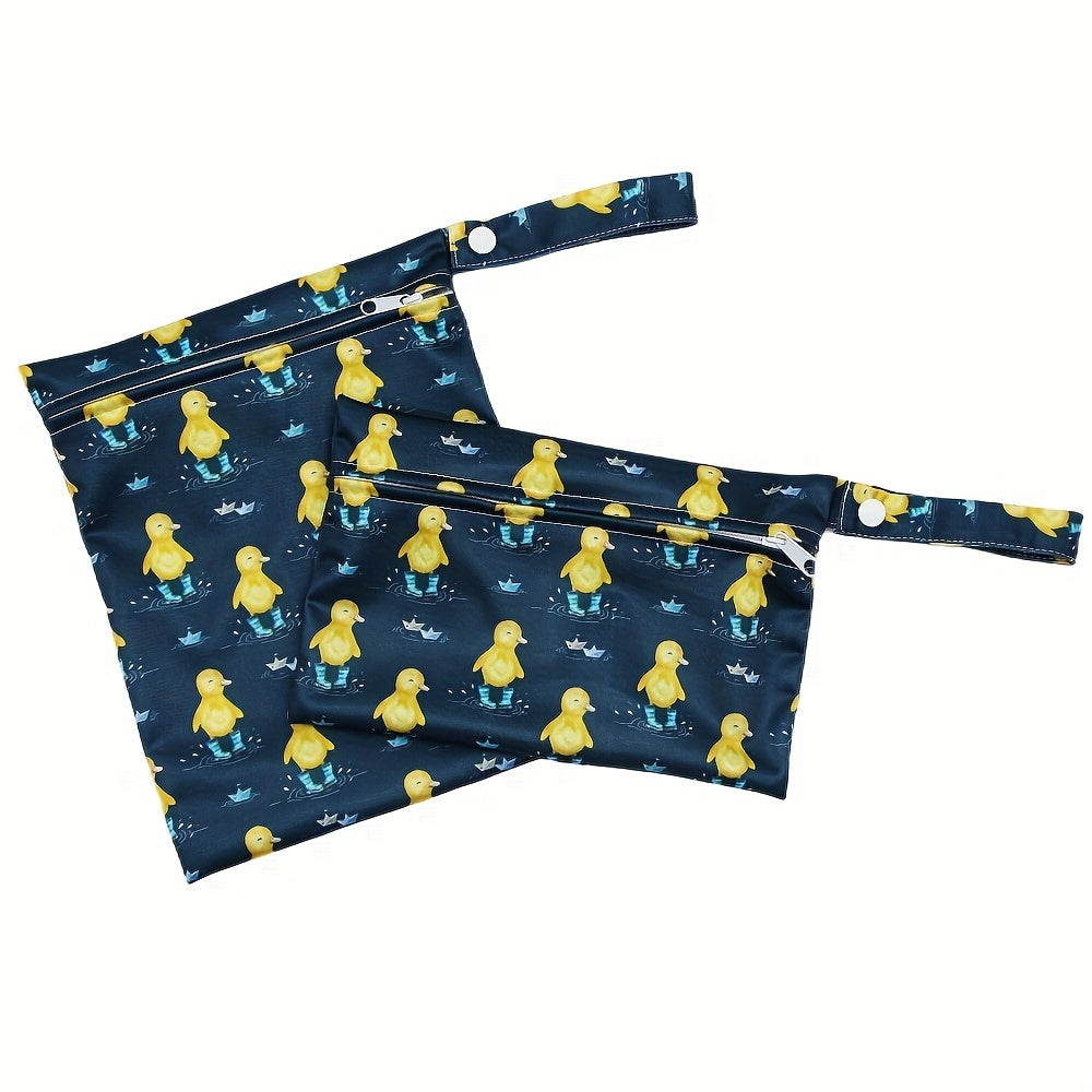 Asenappy Duck Print Diaper Bag Set - 2 Pieces