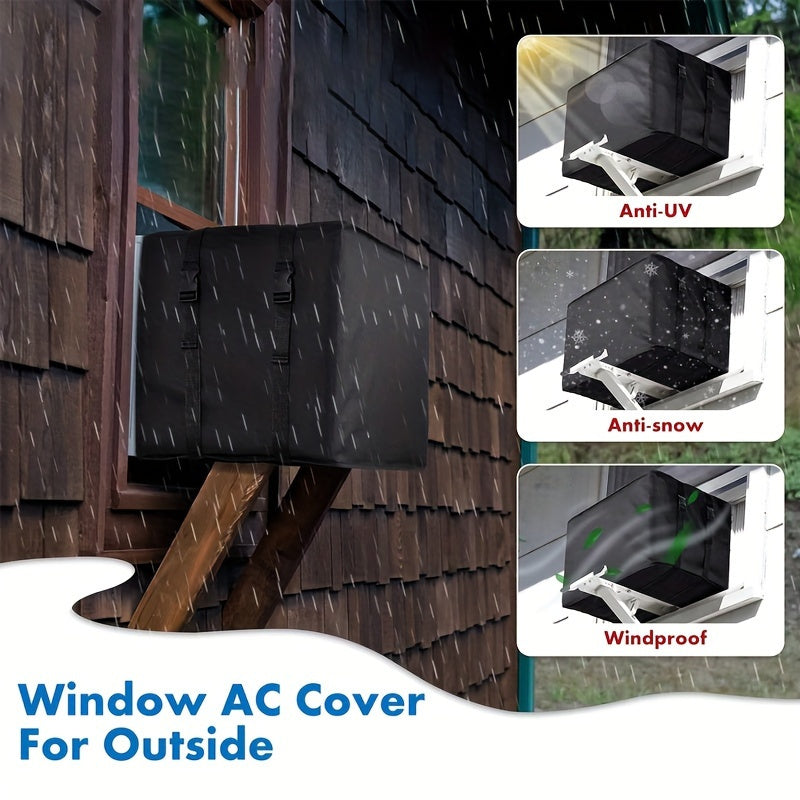 This UV-resistant air conditioner cover is designed for outdoor units and fits most AC sizes and models. It helps prolong the lifespan of your unit, with a universal fit to protect against the elements and extend its longevity.