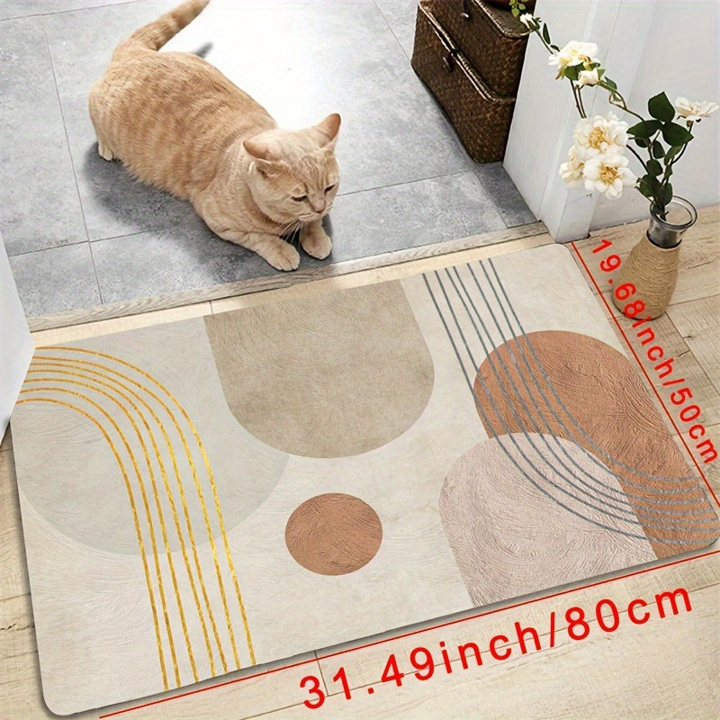 Sumptuous Anti-Slip Door Mat - Highly Absorbent, Plush Polyester Rug for Bathroom, Bedroom, Living Room & Entryway - Easy to Clean in Washing Machine.