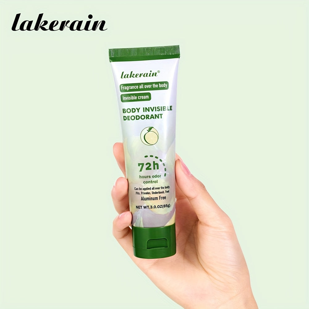 Lakerain Body Invisible Full Body Fragrance, 72H Odor Aluminum Free, 3.0Oz (85G)