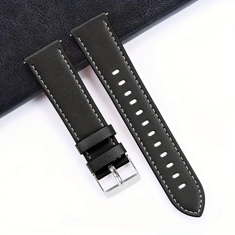 Get a stylish 1pc 22mm/20mm strap for your Samsung Galaxy Watch 6 Classic or Galaxy Watch 5/4/3. This PU leather band also fits Huawei watches and features a quick-release design. The perfect gift choice for any watch enthusiast.