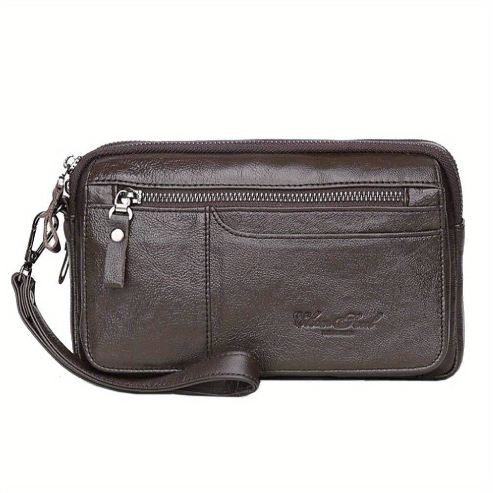 Men's Genuine Leather Business Clutch Key Bag