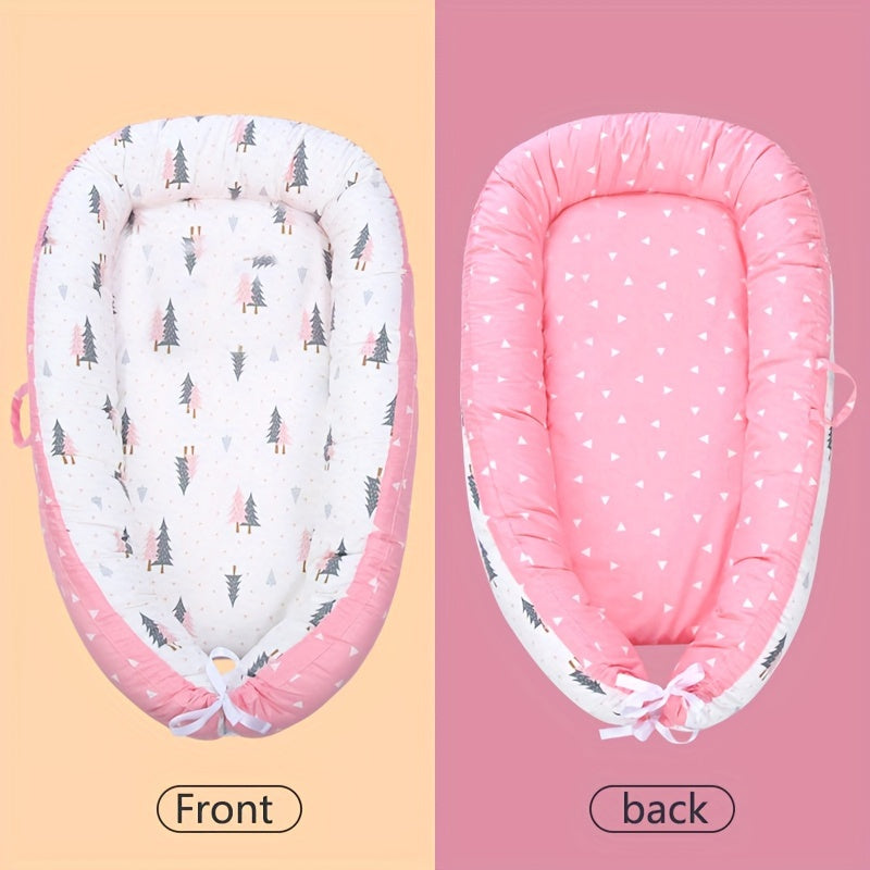 Travel Crib for Kids - Portable, Foldable, and Washable Bed with Anti-Pressure Cotton and Removable Pillow