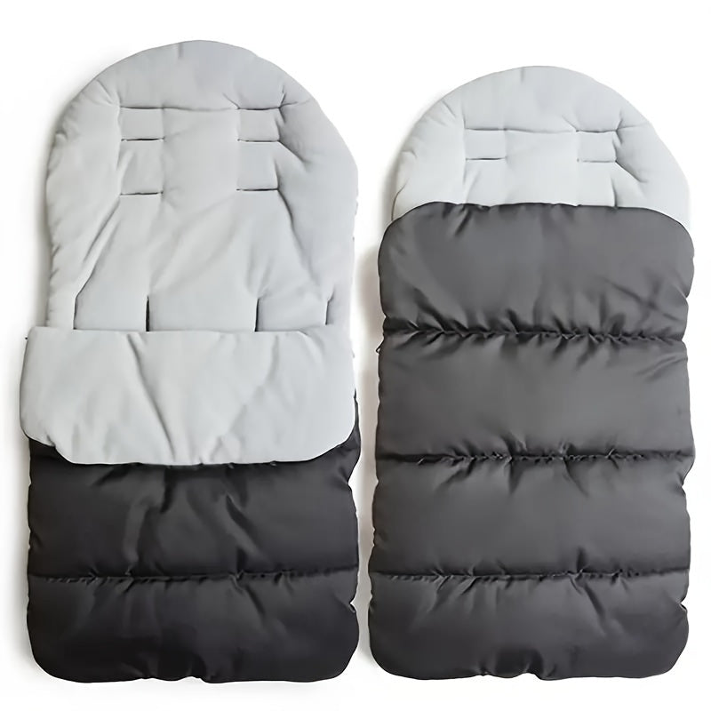 Stay warm and protected during the colder months with this windproof and cozy stroller foot cover pad. Made of durable polyester material, this accessory is ideal for young children's strollers and provides excellent protection against snow and chilly