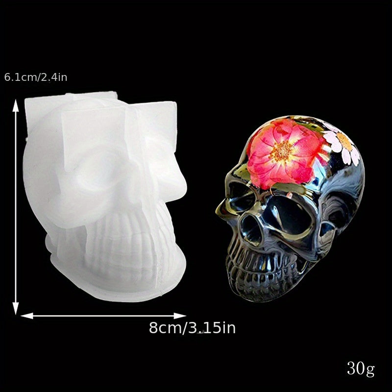 Get your hands on the Silicone Skull Candle Mold Set made from durable silicone material for all your DIY crafting needs. Perfect for creating handmade soaps in large, medium, and small sizes.