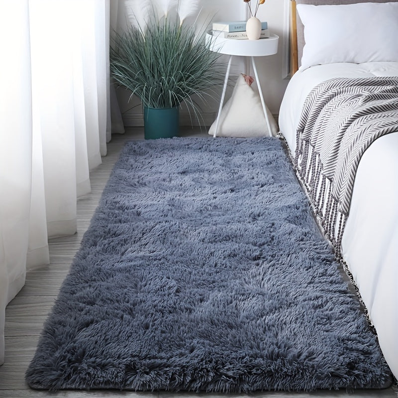 Soft Gradient Color Shaggy Area Mat, Polyester Mat for Living Room Bedroom Sofa Bedside Bay Window, Machine Washable, Available in Various Sizes