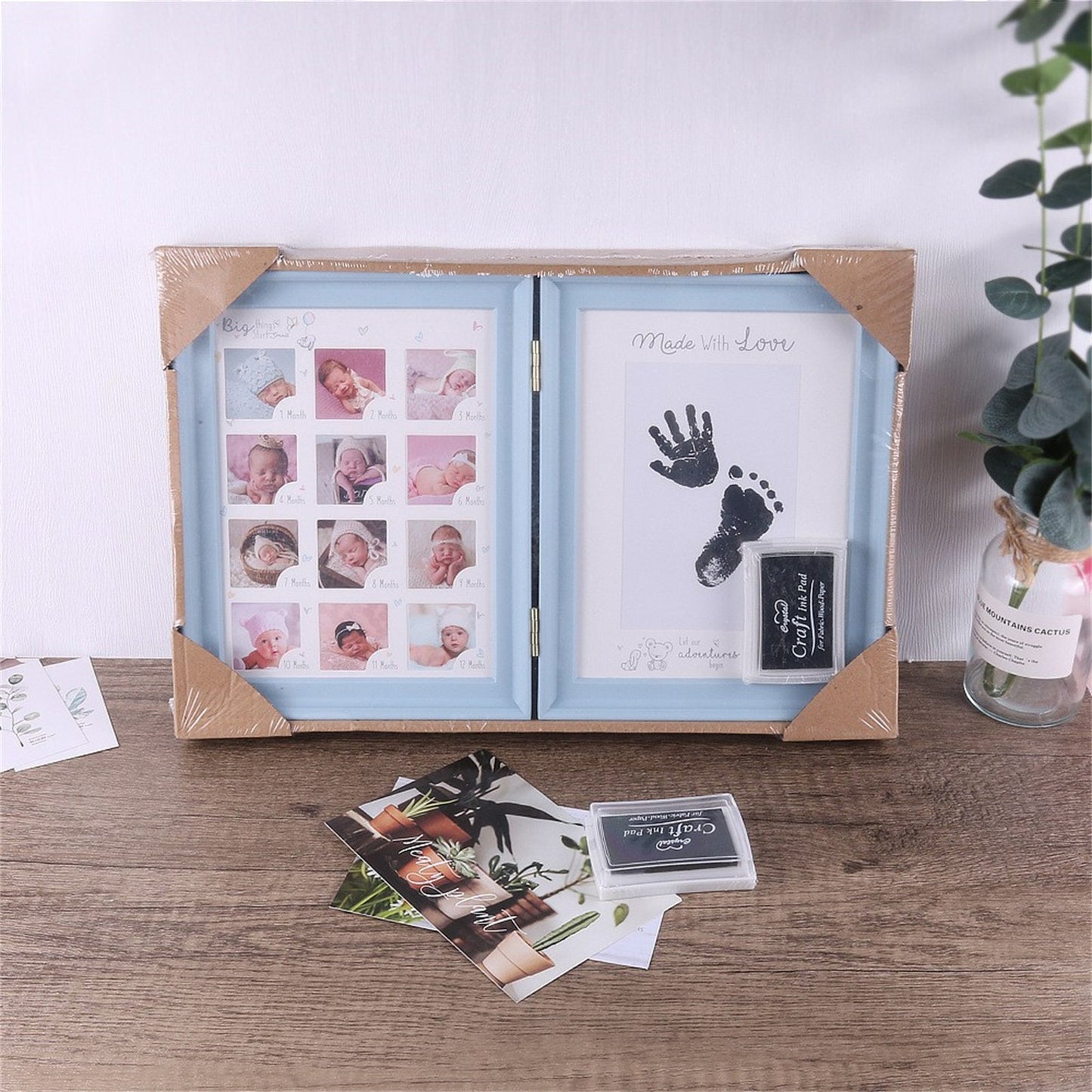 Commemorate 100 Days with our Anniversary Photo Frame - Preserve Your Baby's Prints and Capture Special Holiday Memories like Halloween, Thanksgiving, and Christmas