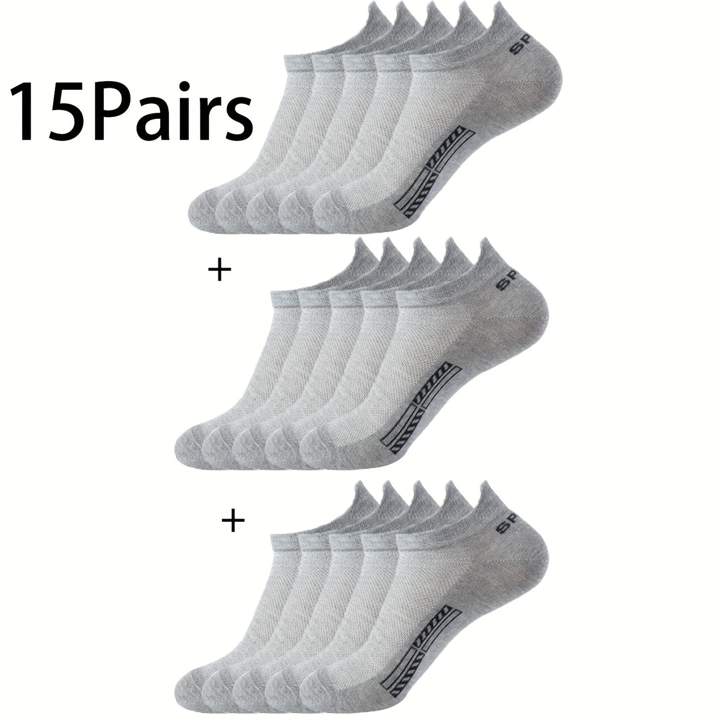 10 pairs of comfortable and breathable unisex low-cut sport socks ideal for outdoor activities