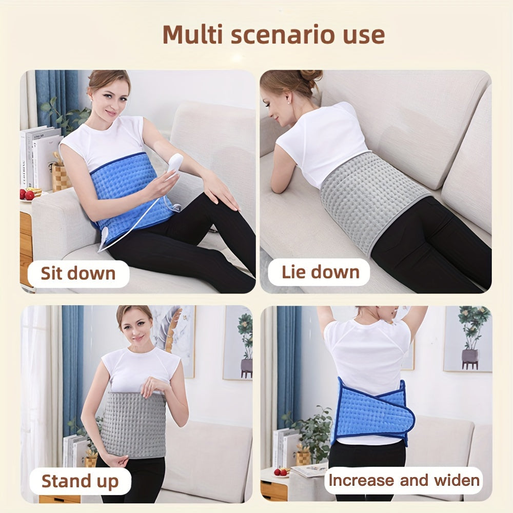 1pc Thermostatic Heating Pad with Digital Display, Overheat Protection, Polyester Fabric, Machine Washable - Ideal Gift