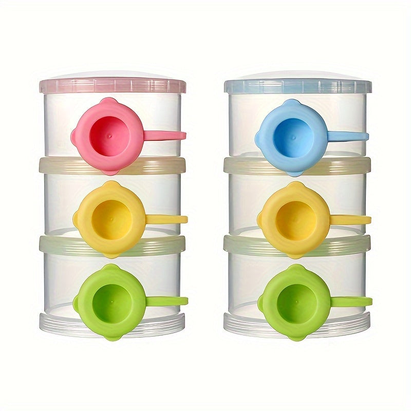 Milk Powder Dispenser with Side Open, 3 Layers, BPA Free - 360ml Capacity - Also Functions as Snack Container and Food Storage Box