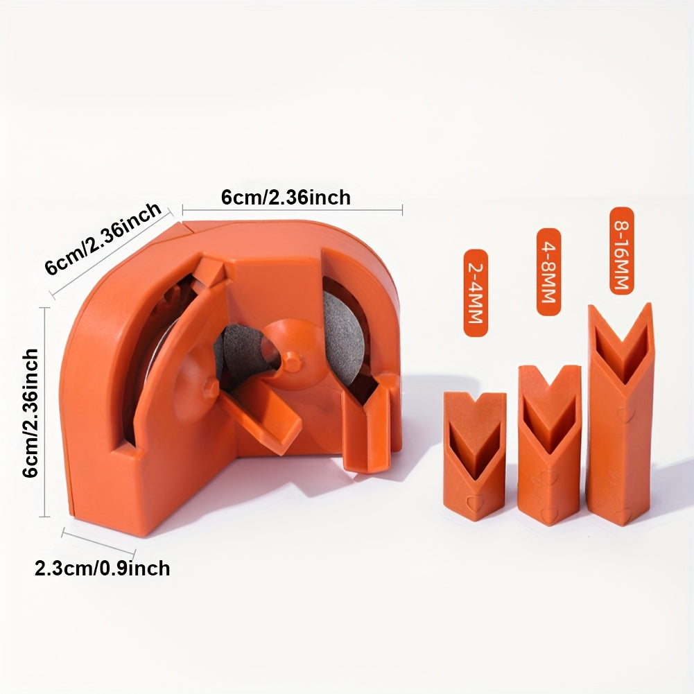 Set of 4 portable multifunctional sharpeners for twist drills, impact drills, and more.