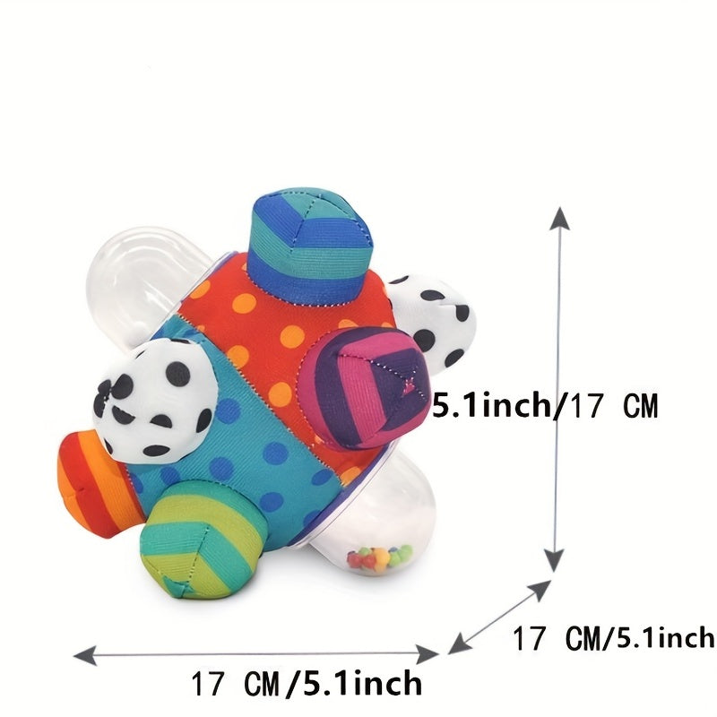 Colorful toy for children from newborn to 2 years old, designed to aid in cognitive and brain development.