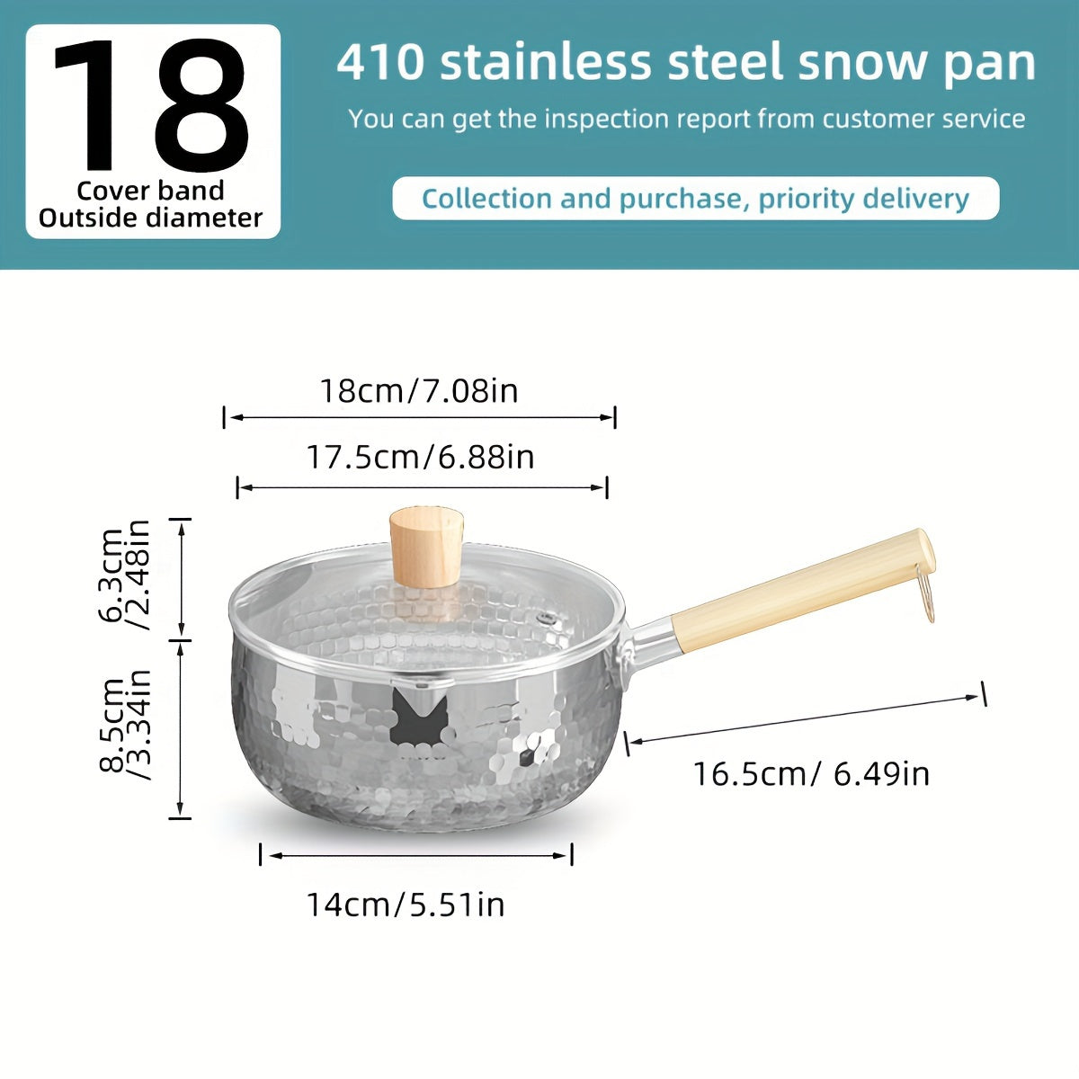 Premium 304 Stainless Steel Saucepan - 1 Piece, Thick, Non-Coated for Healthy Cooking, Ideal for Soups & Children's Meals