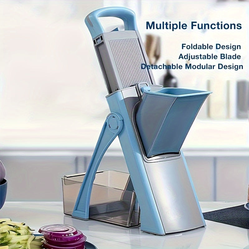 Multifunctional Manual Vegetable Chopper & Slicer - Convenient, Customizable Kitchen Tool with Suction Base for Effortless Dicing and Shredding