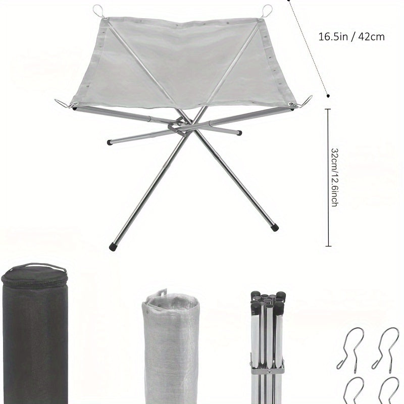 Portable Steel Camping Fire Pit that folds for easy transport - Perfect for campfires and gatherings in your backyard or while camping