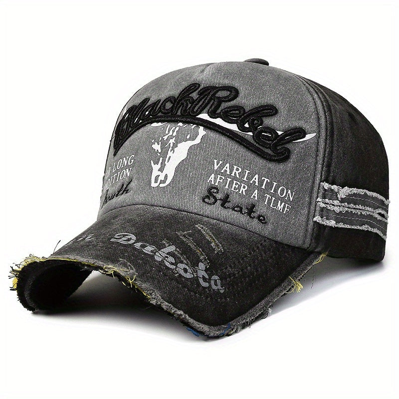 High Quality Men's Baseball Cap with Washed Embroidery