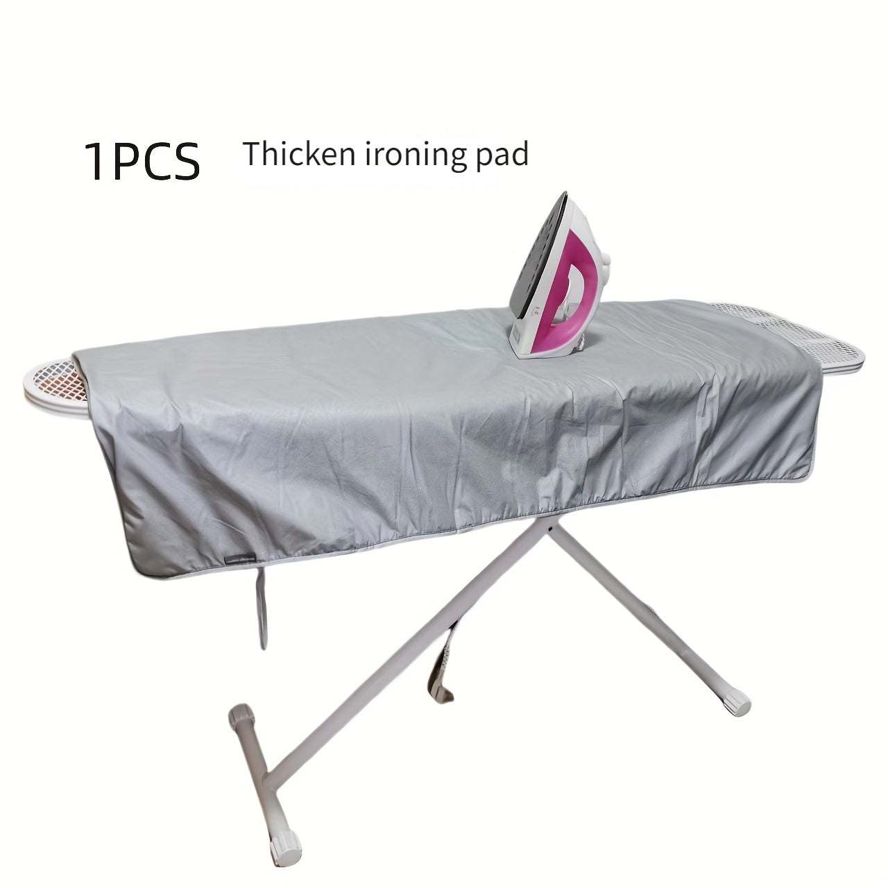 Ideal for electric ironing, this extra-large ironing pad features 3 layers of heat-resistant waterproof material with a non-slip lining. The thick titanium coated fabric ensures durability, and the pad can be easily folded for compact storage.