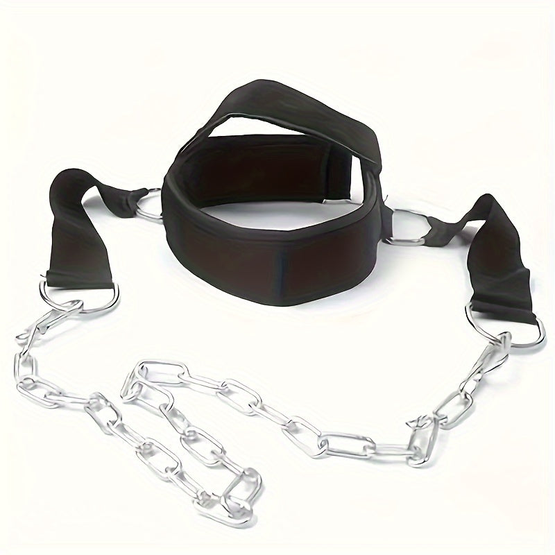 Neck Training Band with Chain for Strength Training and Neck Muscle Exercise