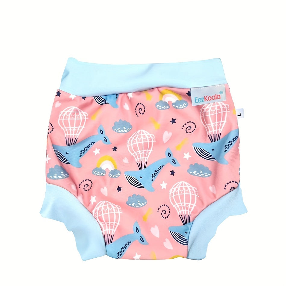 High Waist Leakproof Swimming Diaper for Newborns with Kids' Printed Swimwear - Perfect Gift for Halloween, Thanksgiving, and Christmas