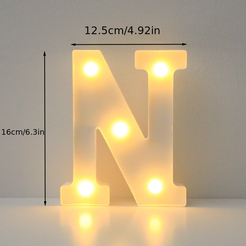 Luxury LED alphabet letter lights for home decoration. Perfect for weddings, birthdays, and Christmas parties.