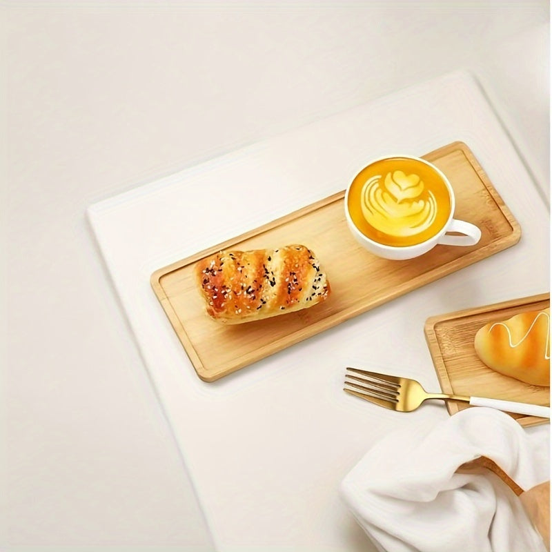 Stylish bamboo tray for serving fruits, desserts, snacks, and tea at home, restaurants, and hotels. Great for small dishes.