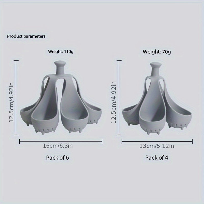 Держатель для яиц из силикона вмещает 6 яиц, не разбивается, герметичный, материал пищевого качества, идеальный кухонный гаджет для варки яиц вкрутую и подготовки салатов, удобное решение для хранения в холодильнике.