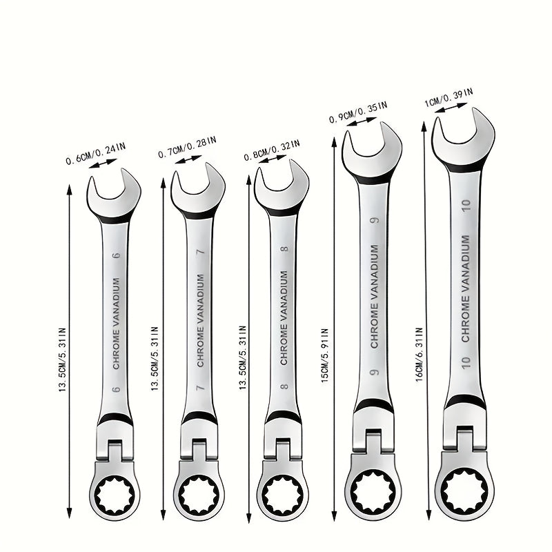 72 Teeth Flexible Head Ratchet Wrench Set with Swivel Design for Cars, Bikes, and Home Maintenance. Durable metal tools for auto and home repair essentials.