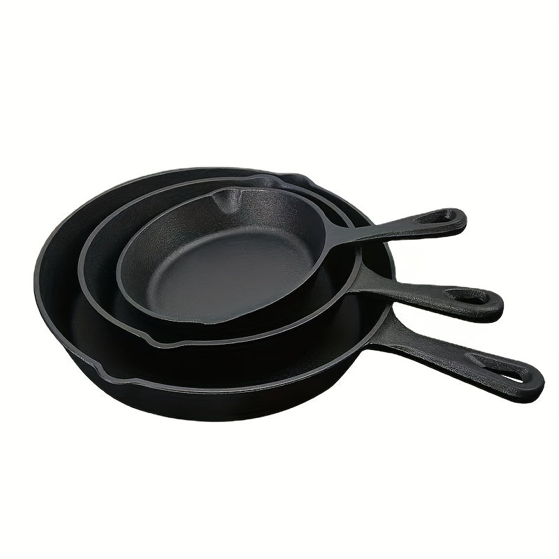 Pre-seasoned Cast Iron Skillet with Drip-Spouts - Multi-functional Cookware for Indoor and Outdoor Cooking, Grill, and Camping. Oven Safe Kitchen Essential.