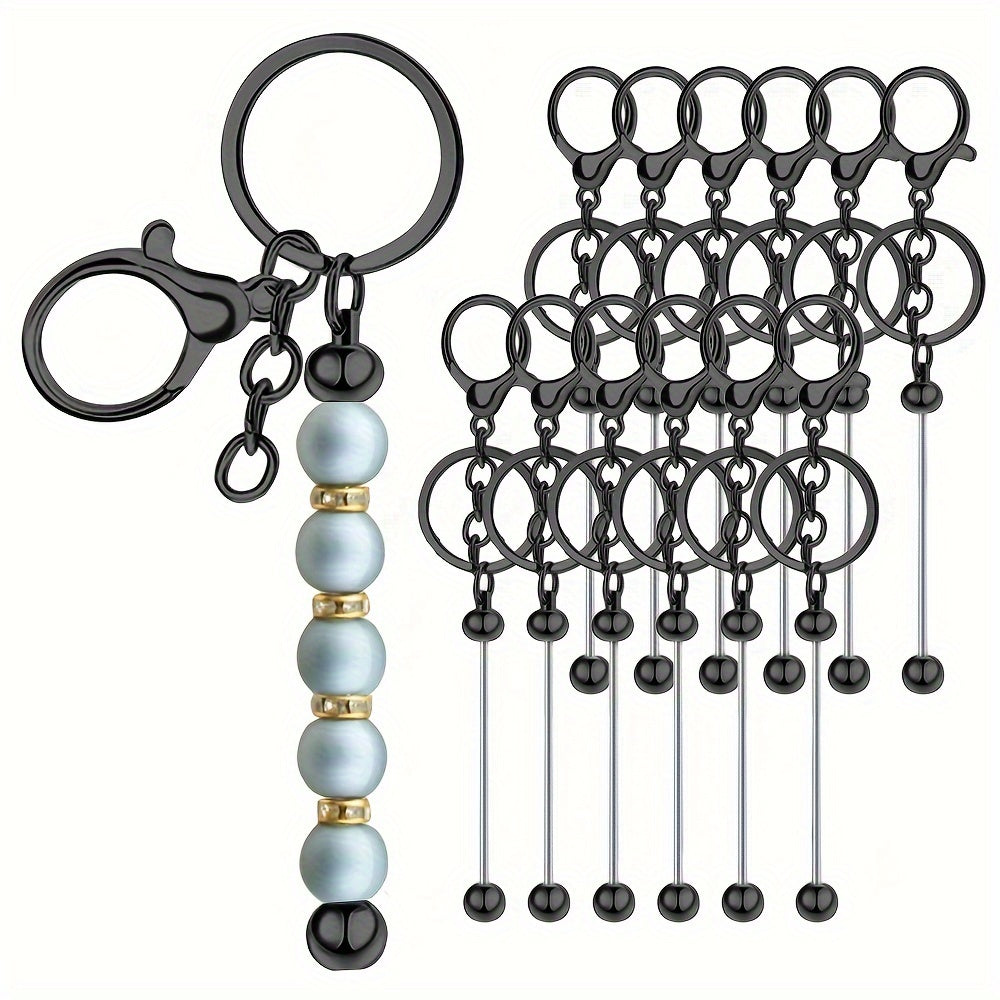 Create your own personalized keychains with 12 one-of-a-kind zinc alloy golden keychains. These blank keychains are perfect for DIY crafts and can be easily customized to suit your style. Versatile and easy-to-use, these accessories are ideal for gifts