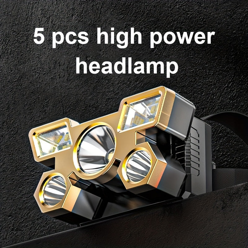 Smiling Shark K71: Ultra-Bright LED Headlamp for Camping, Running, & Night Fishing