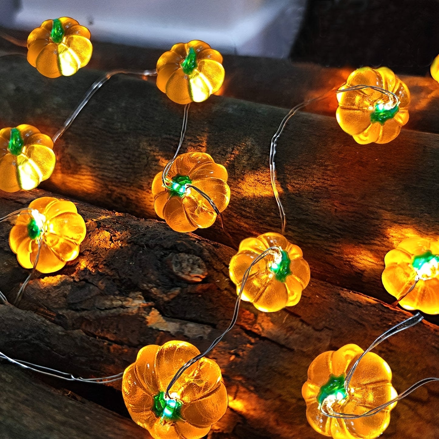 Pumpkin Shaped LED Fairy String Lights for Indoor Decoration with 30 LEDs