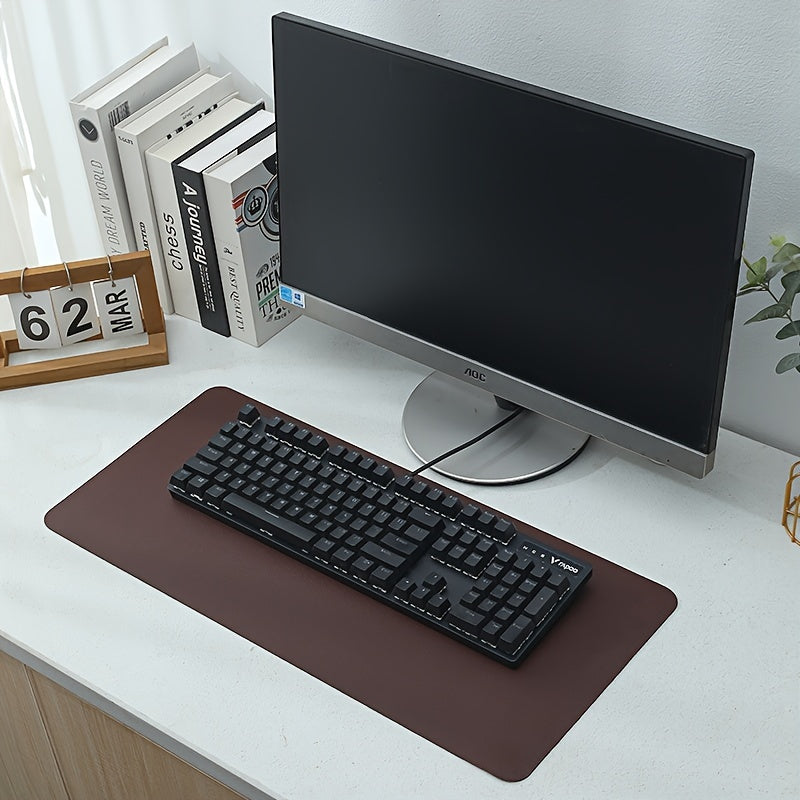 1 Non-slip PVC Faux Leather Desk Mat, Waterproof and Stain Resistant, Easy to Clean, Available in Multiple Colors for Office or Study Table.