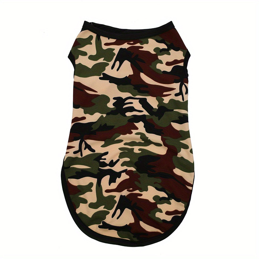 Camouflage Print Dog Vest for Small and Medium Pets