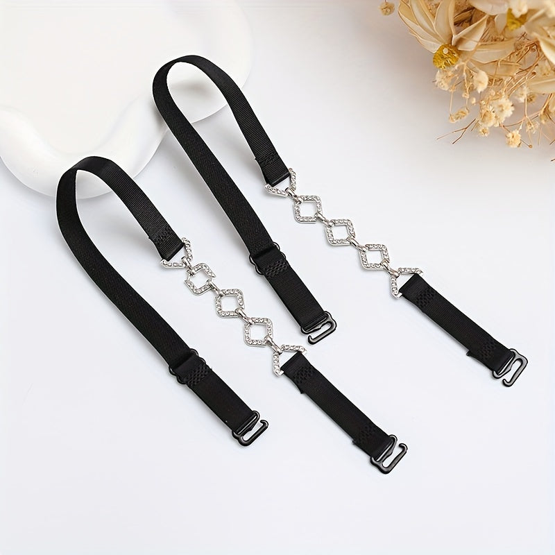 1PC/2pcs Chain Connection Shoulder Strap for Women's Underwear and Accessories, Anti-slip Invisible Design.