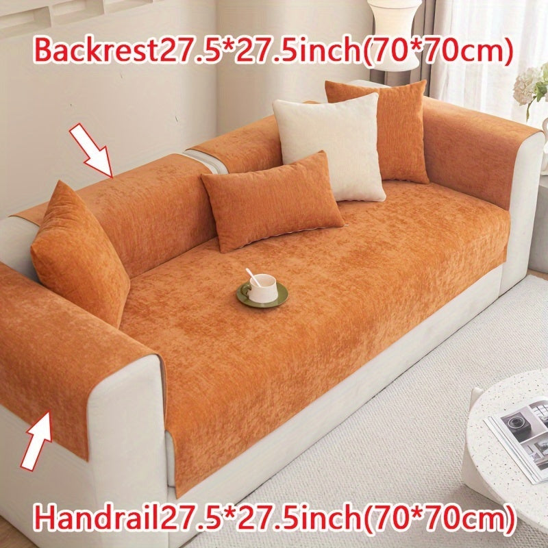 Chenille Sofa Cover suitable for armchairs to 4-seater sofas, pet-friendly, non-slip, machine washable - 1pc.