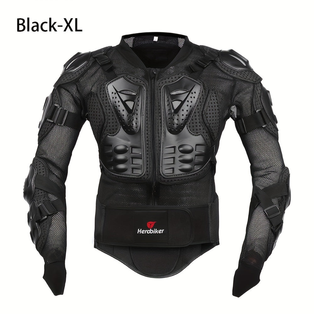 HEROBIKER Men's Motorcycle Jacket, Lightweight and breathable with a polyamide protective design and no pockets.