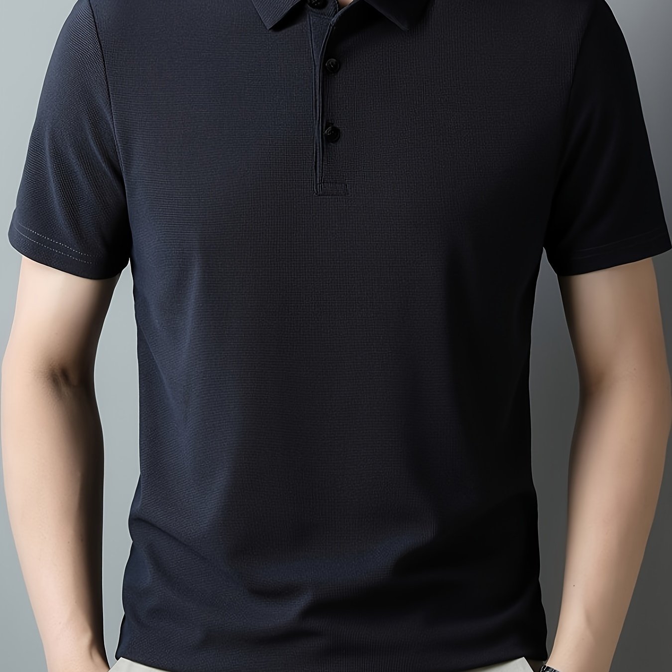 Men's Short Sleeve Henley Shirt for Summer Golf and Outdoor Activities, Casual and Comfortable Sports Top