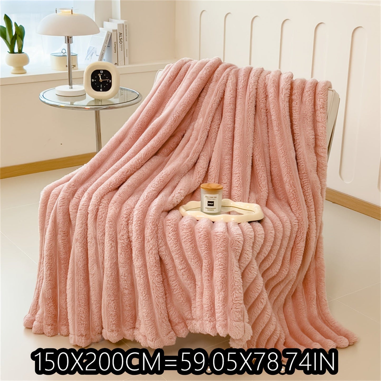 Indulge in the luxury of a Soft Plush Faux Rabbit Blanket - Cozy, Warm, and Stylish for Home, Work, or On the Go - Perfect Gift for Any Occasion