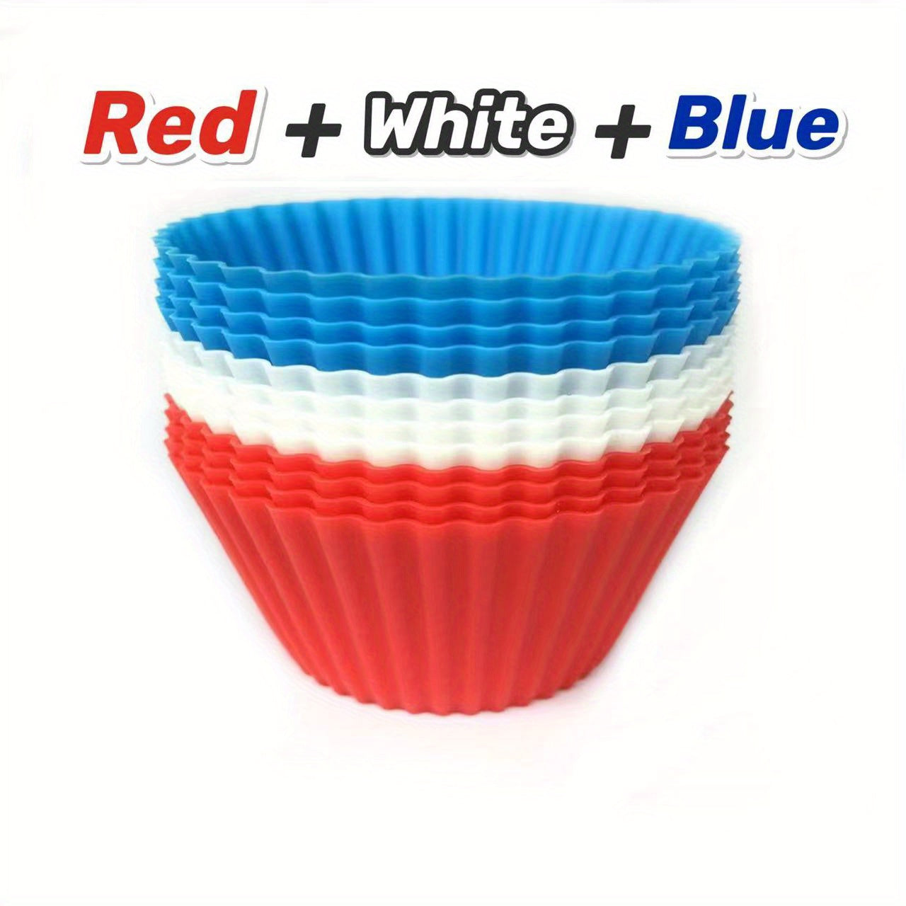 Reusable Silicone Cupcake Pans - Set of 12, Ideal for Baking Muffins, Cakes, and More!